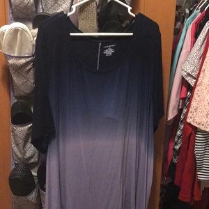 Lane Bryant T shirt ombré blue and purple